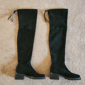 Stuart Weitzman Lowland over the knee Black Suede Boots